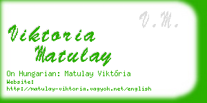 viktoria matulay business card